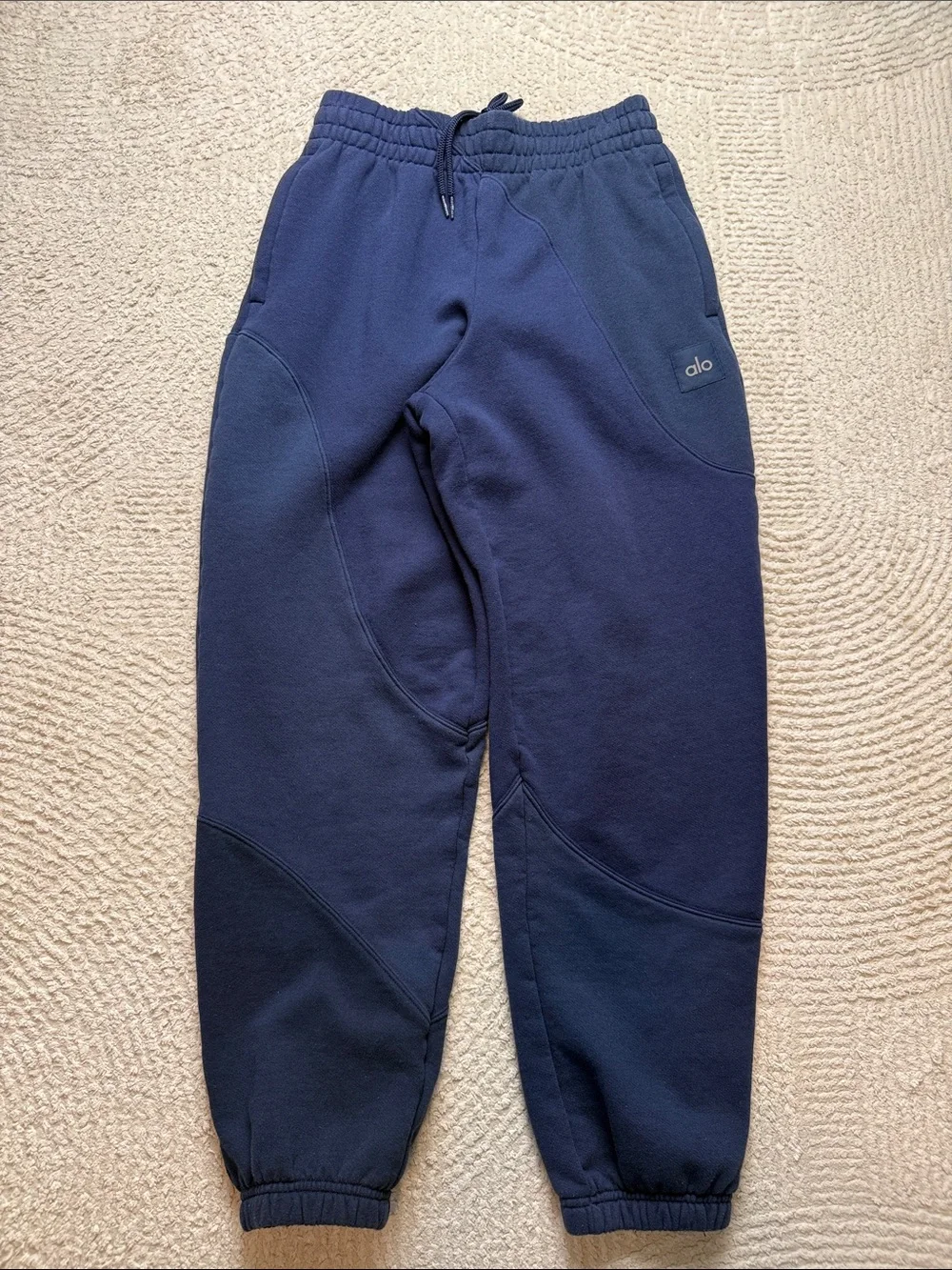 ALO YOGA Make Waves Sweatpants Navy Tonal Size XS